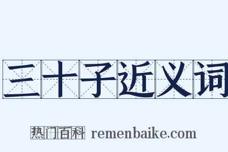 三十子近义词是什么意思的图片